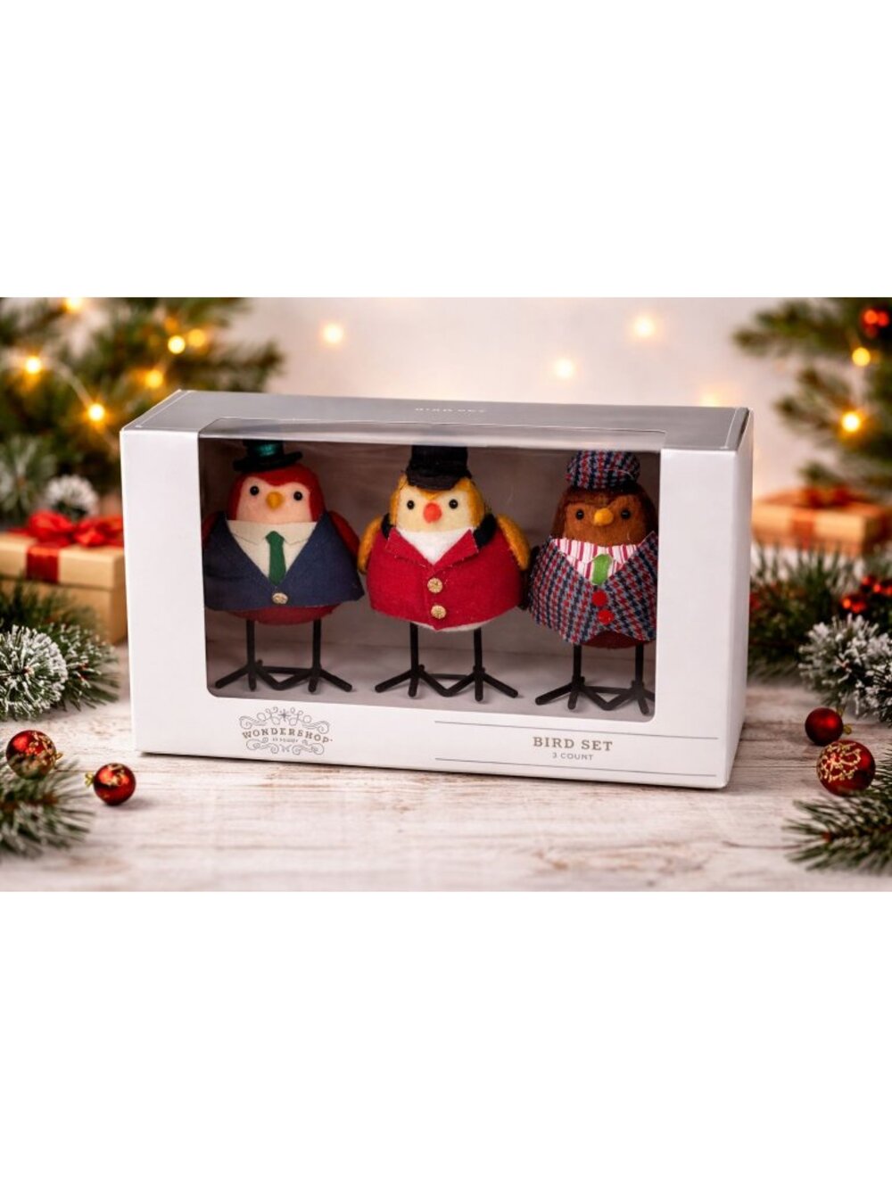 Featherly Friends 3pk Christmas 4.25" Birds Mini Decor Target Wondershop 2025